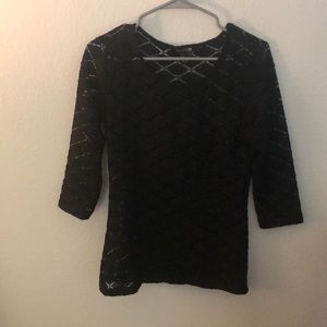 Black See-Through Top